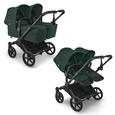 Коляска Bugaboo Donkey 6 Twin 2 в 1 - black/fern green