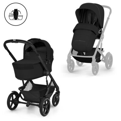Коляска Cybex Talos S lux 2в1 2026 - moon black